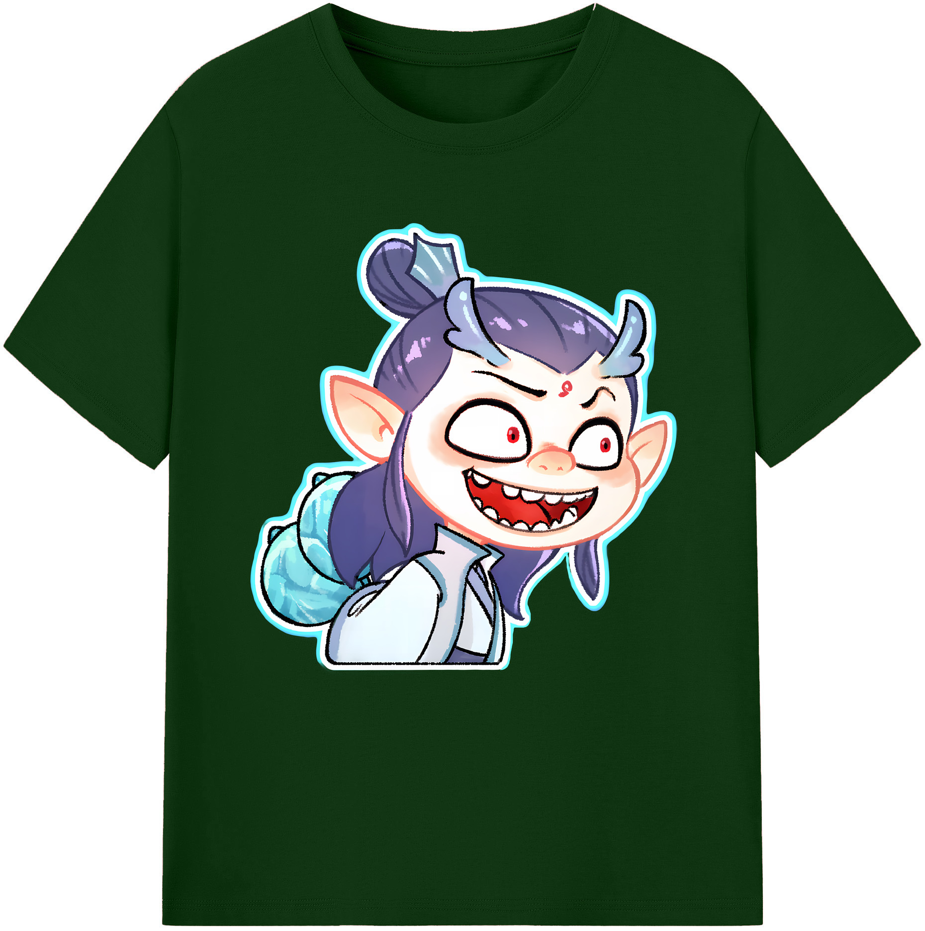 （画像用） Ne Zha 2 ナタ 魔童の大暴れ 綿100％半袖Tシャツ（フロントプリント）